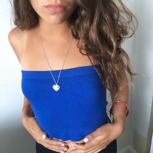 Blue crop top